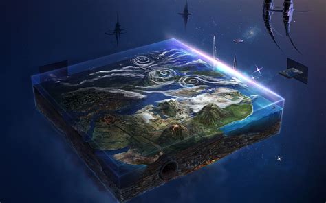 3d Earth Digital Art Surreal Space Geography Glowing David