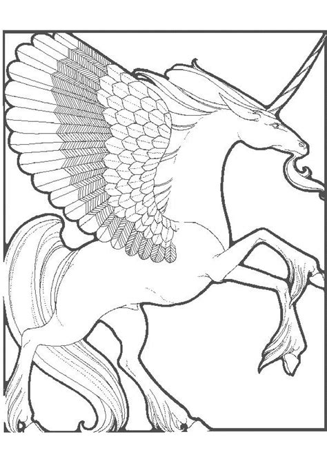 Coloriage licorne avec des ailes a imprimer gratuit. Coloriage d'une licorne avec des ailes magnifiques | Licorne à colorier, Coloriage