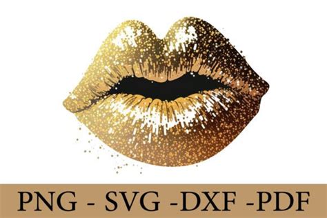 Golden Glitter Lips Svg Graphic By Looksgoodonyou · Creative Fabrica