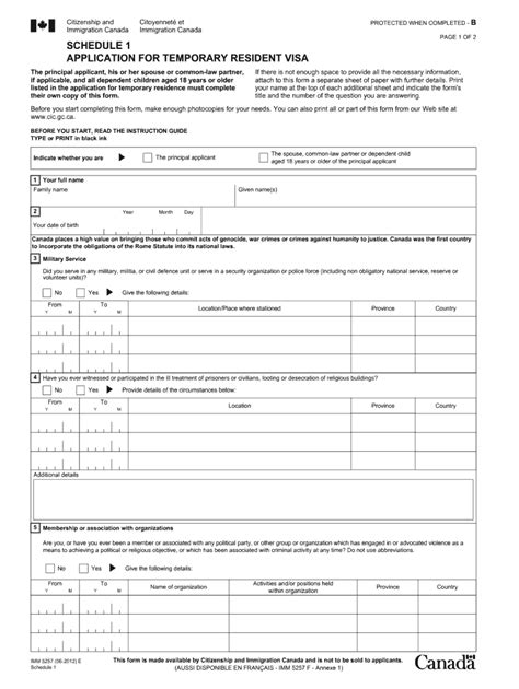 Imm5257 Form Fill Out And Sign Printable Pdf Template Airslate Signnow