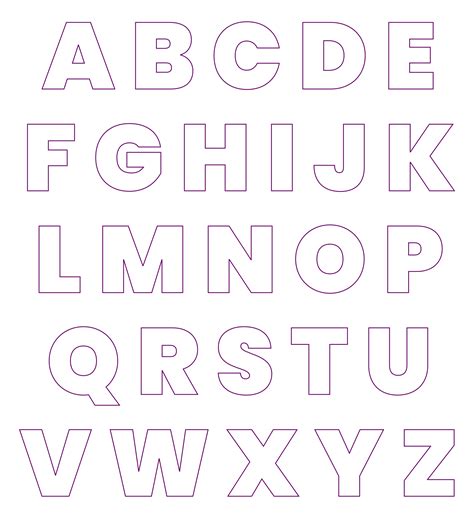Free Printable Cut Out Alphabet Letters Big Letters A85