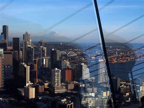 Visit after labor day for lower prices. Seattle and Mt. Rainier from Space Needle Outside ...