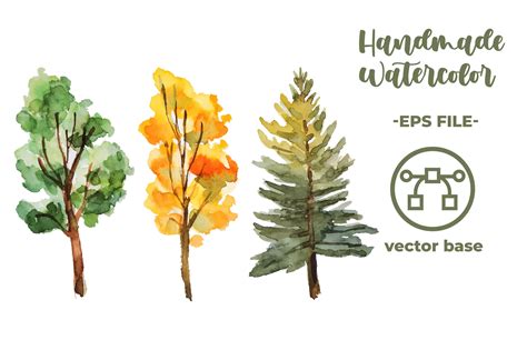 Watercolor Tree Elements Graphic By Ian2201 · Creative Fabrica