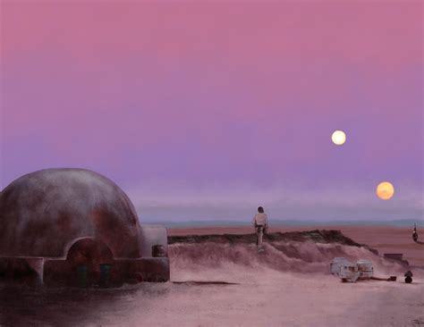 Tatooine Double Sunset By Okayokayokok On Deviantart