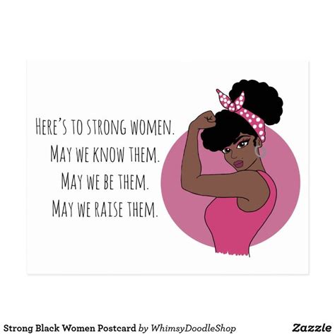 Strong Black Women Postcard Strong Black Woman Black