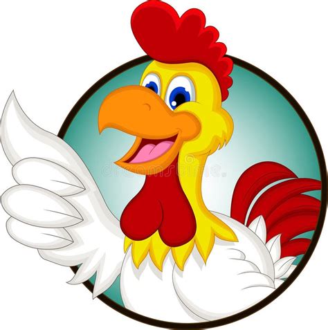 Happy Cartoon Chicken Stock Illustration Image Of Standing 37780784
