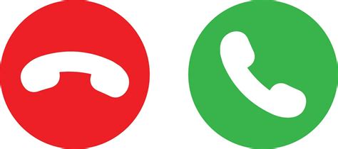 Accept Call And Decline Phone Icons Red And Green Yes No Buttons Icon