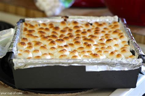 Marshmallows are basically made of sugar and gelatin. S'mores Bars - Your Cup of Cake