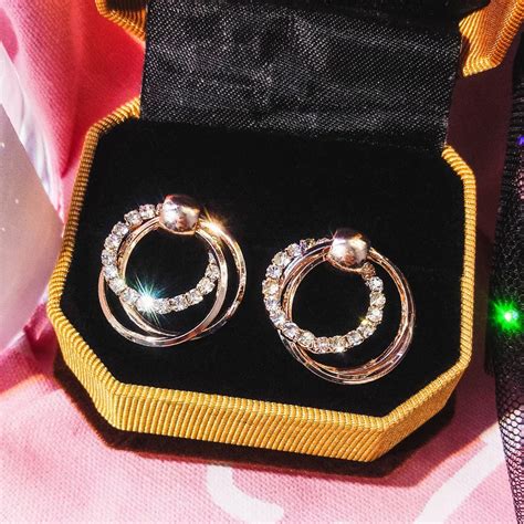 Aliexpress Com Buy HE Sex Mama Drop Earrings Wedding Earrings Gift Gold Rhinestone Big