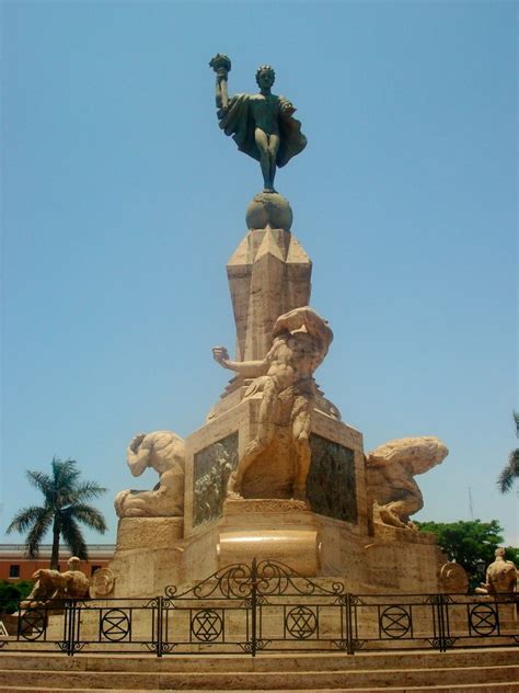 The Freedom Monument In Trujillo Monument To The Angel Of Freedom In