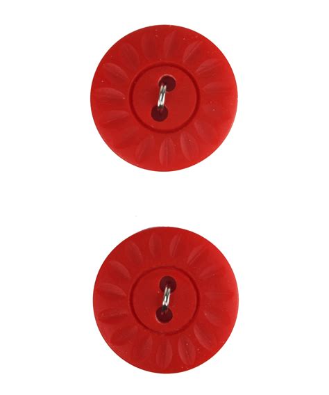 La Mode Red 34 In 19mm Buttons 2 Piece 2 Hole 3737