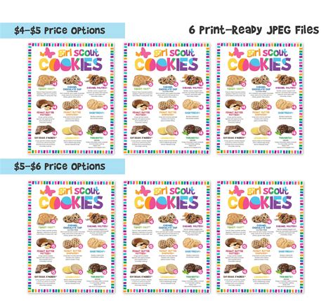 New 2021 Abc Girl Scout Cookie Menu Abc Bakers Cookie Menu Etsy