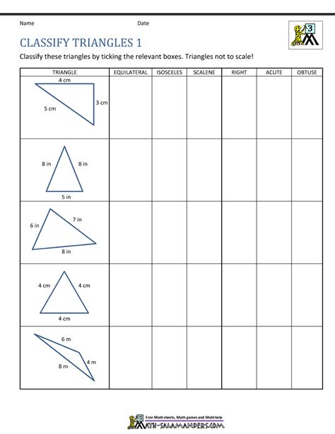Third Grade Geometry Worksheets Free Printable
