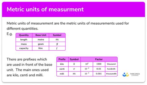 Metric Units Of Measurement Gcse Maths Steps And Examples