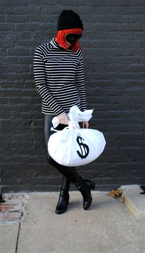 Primary costume items include your choice of a base hamburglar costume, balck and white striped shirt, red tie, black flat brim hat and cape. DIY Bank Robber #Halloween Costume | Robber costume, Diy bank, Bank robber