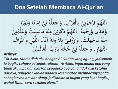 Doa Sebelum Membaca Al Quran Homecare