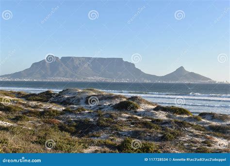 View Of Table Mountain From Blouberg Beach In Cape Town South Africa