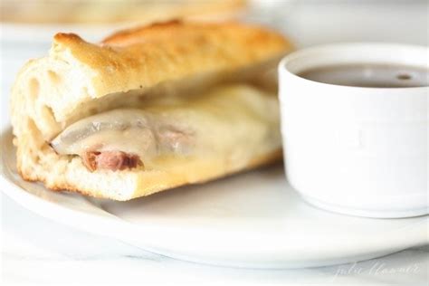 Easy French Dip With Au Jus Crockpot Recipe Julie Blanner