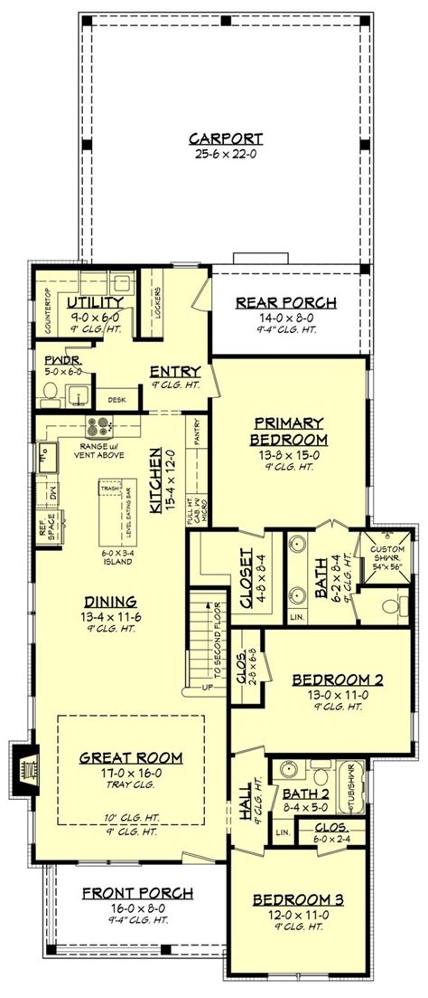 Simple Narrow Lot House Plans Houseplans Blog