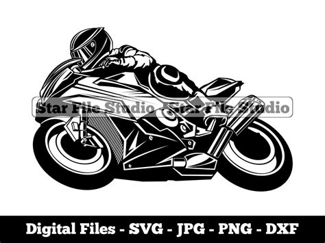 Motorcycle Rider Svg Motorcycle Racing Svg Motorbike Svg Etsy