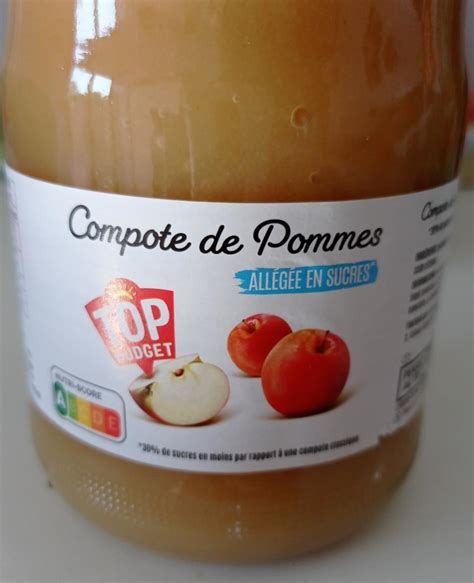 Compote De Pommes All G E En Sucres Top Budget Kalorie Kj A Nutri N