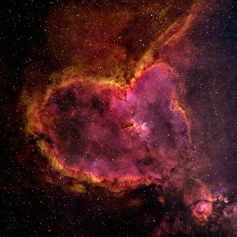 Heart Nebula Ic 1805 Hydrogen Red Palette Michael Adler Earth And