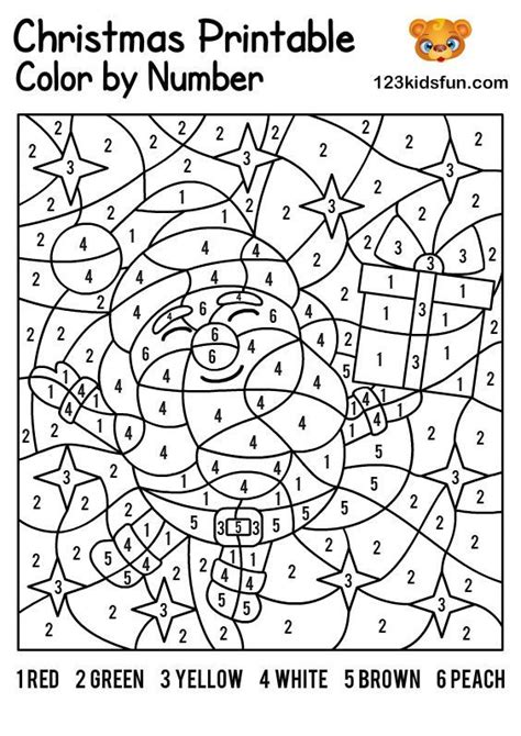 Christmas Coloring By Numbers Free