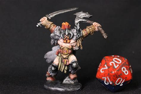 Handpainted Dandd Miniature Male Barbarian Ready To Ship Etsy