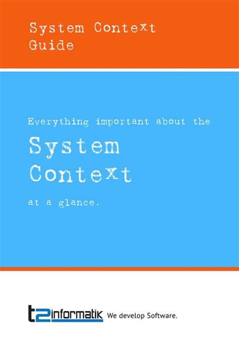 What Is The System Context Smartpedia T2informatik