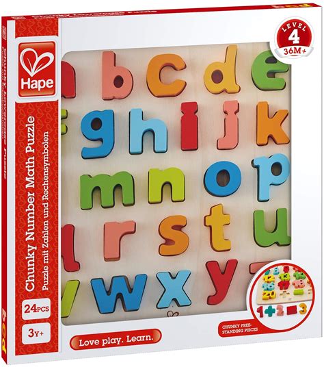 Hape Chunky Alphabet Puzzle Lowercase Wooden Jigsaw Eco Toy