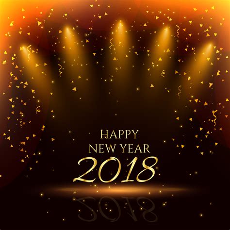 Happy New Year Party Background With Golden Confetti Download Free