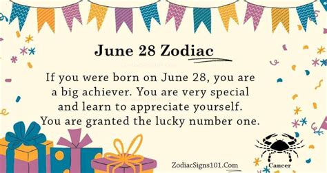 June 28 Zodiac Is Cancer Birthdays And Horoscope Zodiacsigns101