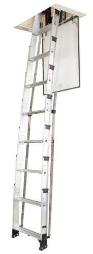 werner aa10 250 pound duty rating televator aluminum universal telescoping attic ladder 10 foot