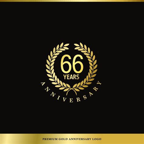 Luxury Logo Anniversary 66 Years Used For Hotel Spa Restaurant Vip