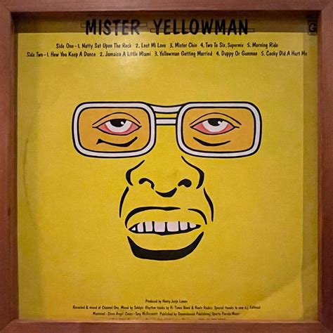 Yellowman Mister Yellowman Lp Underground Gallery Record Store