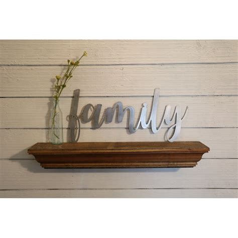 Check spelling or type a new query. Gracie Oaks Metal Script Word Family Wall Décor | Wayfair