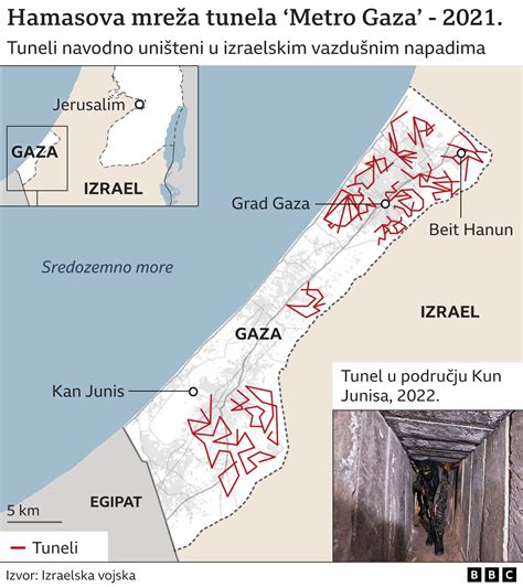 Izrael I Palestinci Izrael Cilja Hamasov Lavirint Tunela Ispod Gaze