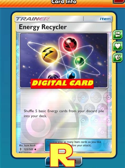 Mavin Energy Recycler Foil For Pokemon Tcg Online Digital Ptcgo
