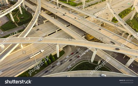 Aerial View Massive Highway Intersection Stack Stock Photo 428976229