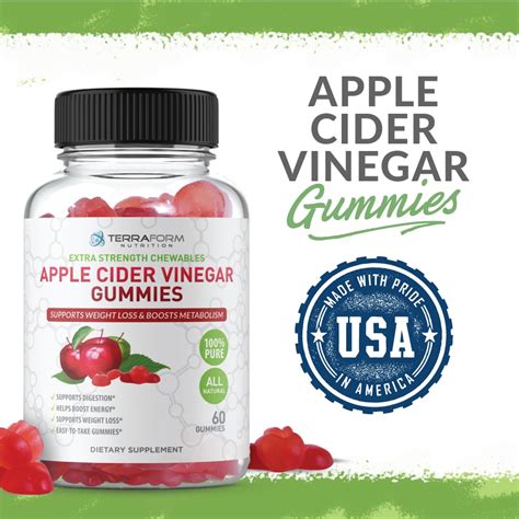 Apple Cider Vinegar Gummies For Detox And Weight Loss 1 Month Supply