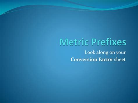 Ppt Metric Prefixes Powerpoint Presentation Free Download Id3234998