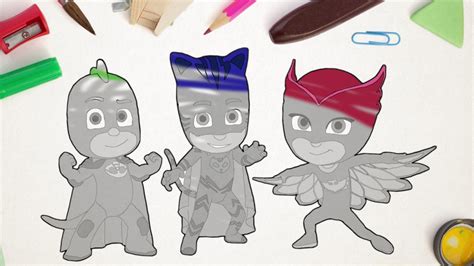 How To Draw All Pj Masks Faces Pj Masks Characters Pj Masks Otosection