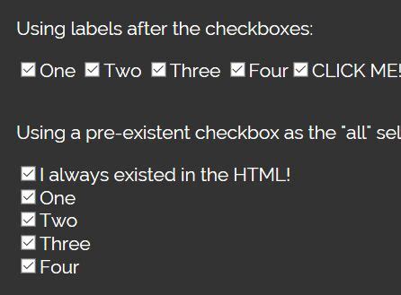Check Uncheck All Related Checkboxes JQuery Create Checkall Free