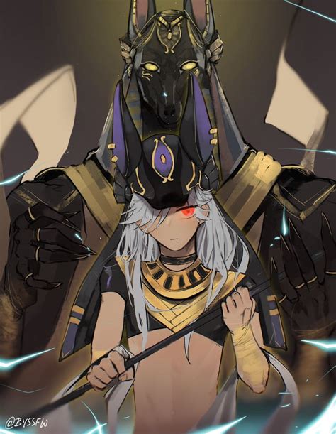 byss fw on twitter anubis impact character art