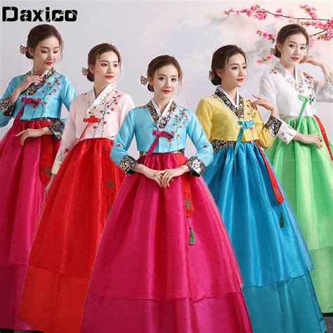 New Luxury Traditional Korean Hanbok Ethnic Long Sleeve Korean Clothing