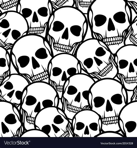 seamless pattern with skulls royalty free vector image