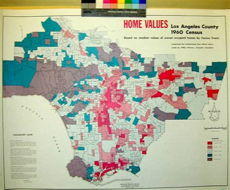 Home Values Los Angeles County 1960 Census Based On Median Values
