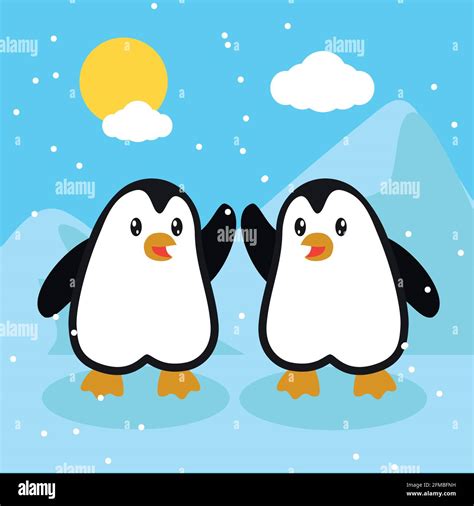 Lovely Penguins Stock Vector Images Alamy