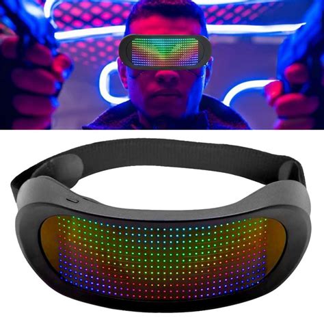 Programmable Luminous Mask Bluetooth Led Shining Glasses Futuristic Electronic Visor Glasses
