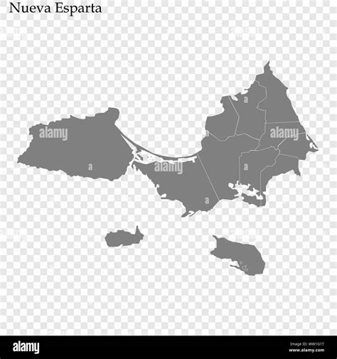 High Quality Map Of Nueva Esparta Is A State Of Venezuela With Borders